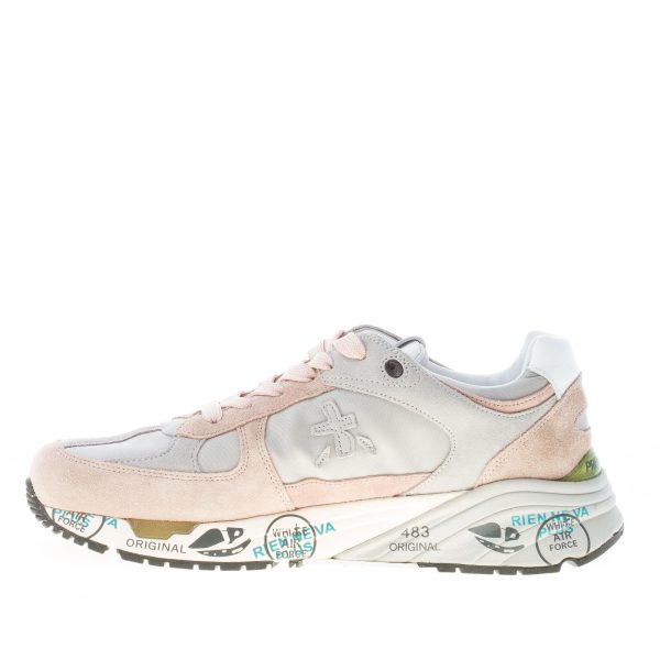 PREMIATA donna sneaker MASE 5492 in camoscio e tessuto GRIGIO e ROSA ANTICO - immagine 5