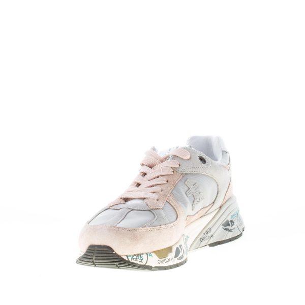 PREMIATA donna sneaker MASE 5492 in camoscio e tessuto GRIGIO e ROSA ANTICO - immagine 6
