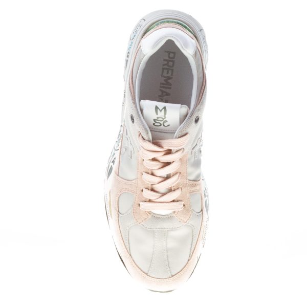 PREMIATA donna sneaker MASE 5492 in camoscio e tessuto GRIGIO e ROSA ANTICO - immagine 7