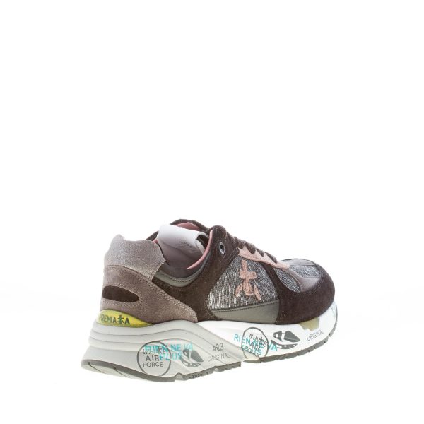 PREMIATA donna sneaker MASE 5530 in camoscio NERO e tessuto tecnico GRIGIO laminato - immagine 3