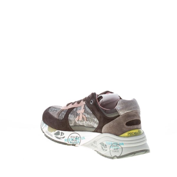 PREMIATA donna sneaker MASE 5530 in camoscio NERO e tessuto tecnico GRIGIO laminato - immagine 4