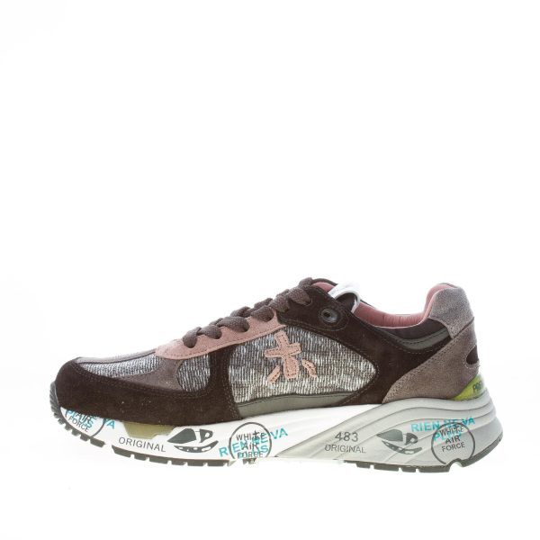 PREMIATA donna sneaker MASE 5530 in camoscio NERO e tessuto tecnico GRIGIO laminato - immagine 5
