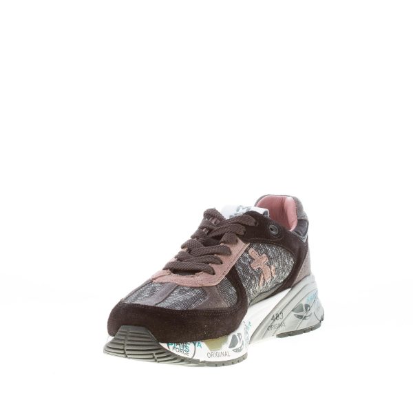 PREMIATA donna sneaker MASE 5530 in camoscio NERO e tessuto tecnico GRIGIO laminato - immagine 6