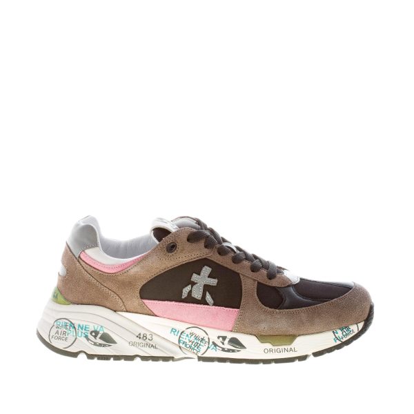 PREMIATA donna sneaker MASE 5535 in camoscio GRIGIO e tessuto tecnico NERO