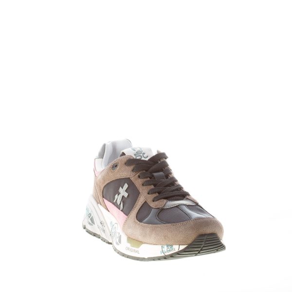 PREMIATA donna sneaker MASE 5535 in camoscio GRIGIO e tessuto tecnico NERO - immagine 2