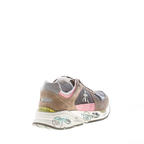 PREMIATA donna sneaker MASE 5535 in camoscio GRIGIO e tessuto tecnico NERO - immagine 3