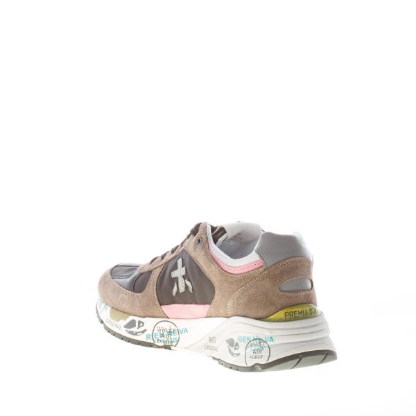 PREMIATA donna sneaker MASE 5535 in camoscio GRIGIO e tessuto tecnico NERO - immagine 4