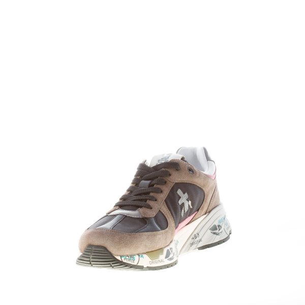 PREMIATA donna sneaker MASE 5535 in camoscio GRIGIO e tessuto tecnico NERO - immagine 6