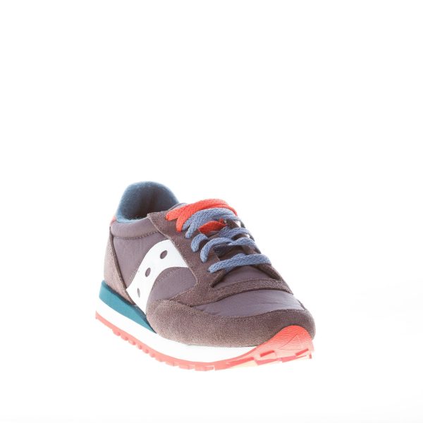 SAUCONY uomo sneaker Jazz Original in nylon e camoscio GRIGIO scuro più blu e bianco - immagine 2