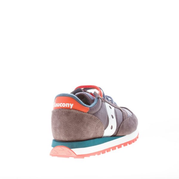 SAUCONY uomo sneaker Jazz Original in nylon e camoscio GRIGIO scuro più blu e bianco - immagine 3