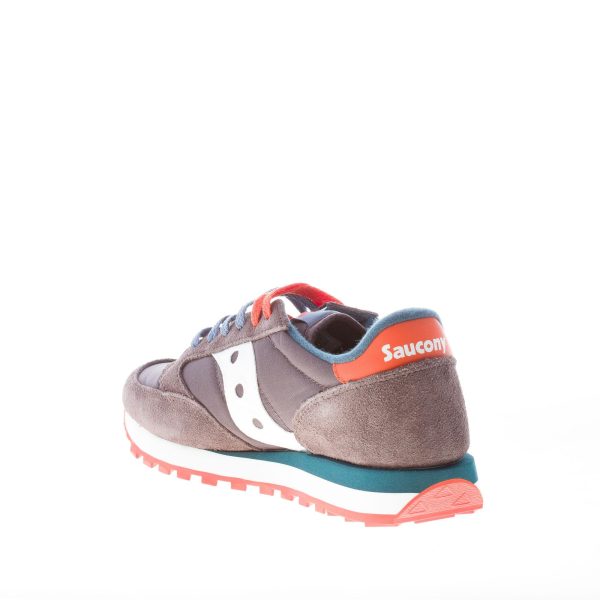 SAUCONY uomo sneaker Jazz Original in nylon e camoscio GRIGIO scuro più blu e bianco - immagine 4