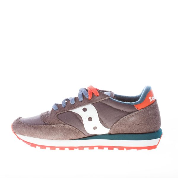 SAUCONY uomo sneaker Jazz Original in nylon e camoscio GRIGIO scuro più blu e bianco - immagine 5
