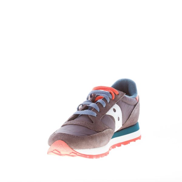 SAUCONY uomo sneaker Jazz Original in nylon e camoscio GRIGIO scuro più blu e bianco - immagine 6