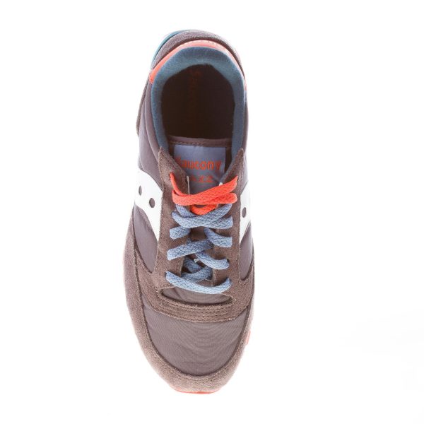 SAUCONY uomo sneaker Jazz Original in nylon e camoscio GRIGIO scuro più blu e bianco - immagine 7