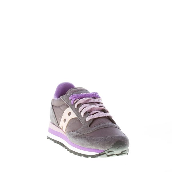 SAUCONY donna sneaker Jazz Triple in camoscio e tessuto tecnico GRIGIO più viola - immagine 2