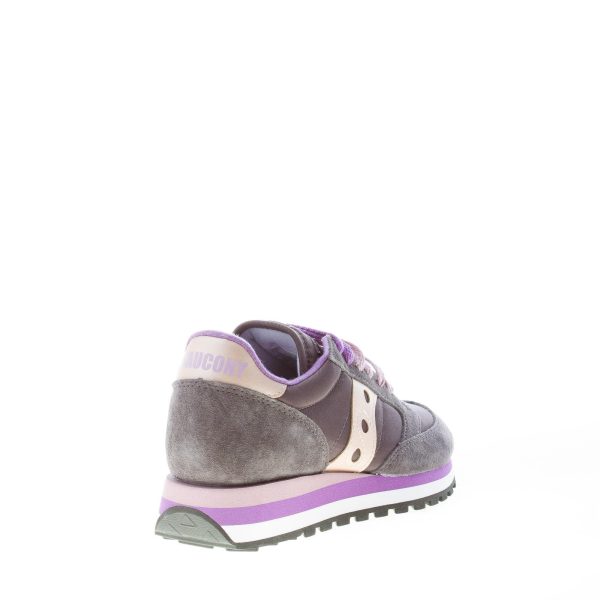 SAUCONY donna sneaker Jazz Triple in camoscio e tessuto tecnico GRIGIO più viola - immagine 3
