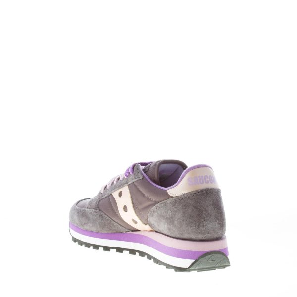 SAUCONY donna sneaker Jazz Triple in camoscio e tessuto tecnico GRIGIO più viola - immagine 4
