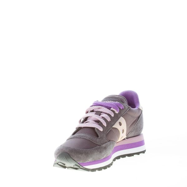 SAUCONY donna sneaker Jazz Triple in camoscio e tessuto tecnico GRIGIO più viola - immagine 6
