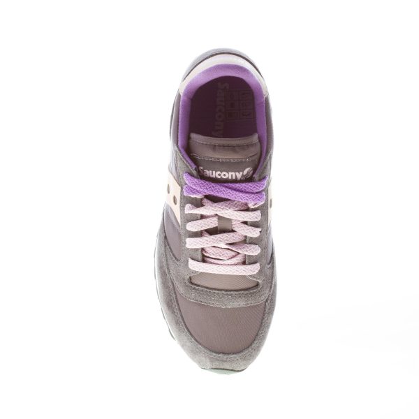 SAUCONY donna sneaker Jazz Triple in camoscio e tessuto tecnico GRIGIO più viola - immagine 7