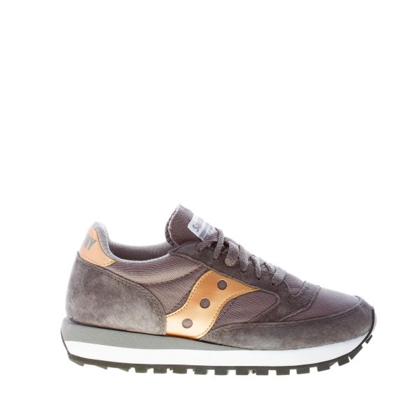 SAUCONY donna sneaker Jazz 81 in camoscio e tessuto GRIGIO più oro