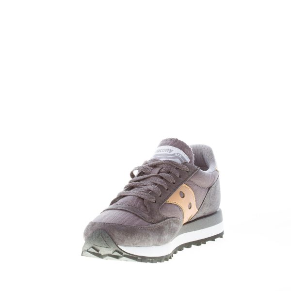 SAUCONY donna sneaker Jazz 81 in camoscio e tessuto GRIGIO più oro - immagine 6