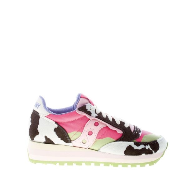 SAUCONY donna sneaker Jazz Triple in nylon MULTICOLORE e tessuto animalier