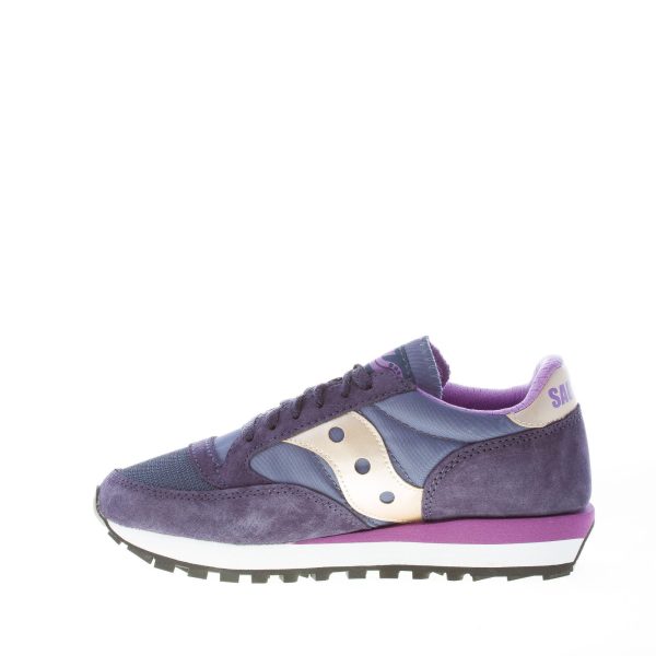 SAUCONY donna sneaker Jazz 81 in camoscio e nylon BLU NAVY più viola - immagine 5