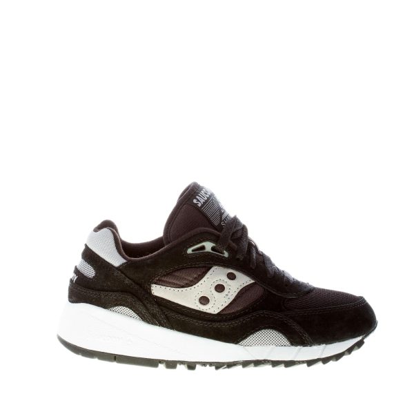 SAUCONY donna sneaker Shadow 6000 in tessuto tecnico e camoscio NERO più grigio