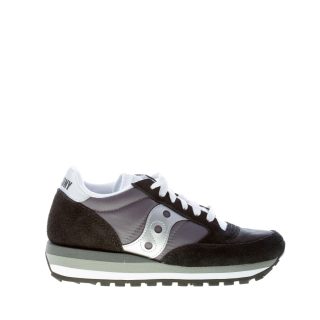 SAUCONY donna sneaker Jazz Triple in camoscio e tessuto nylon NERO più argento