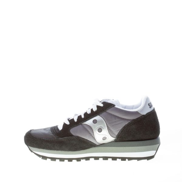 SAUCONY donna sneaker Jazz Triple in camoscio e tessuto nylon NERO più argento - immagine 5