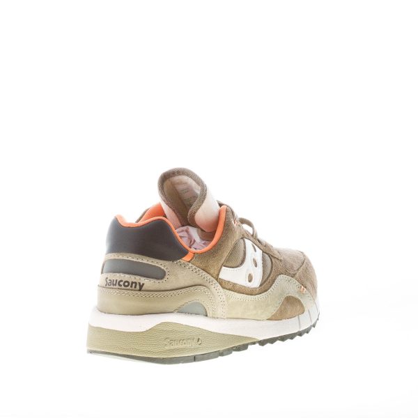 SAUCONY uomo sneaker Shadow 6000 in camoscio e tessuto VERDE OLIVA più arancione - immagine 3