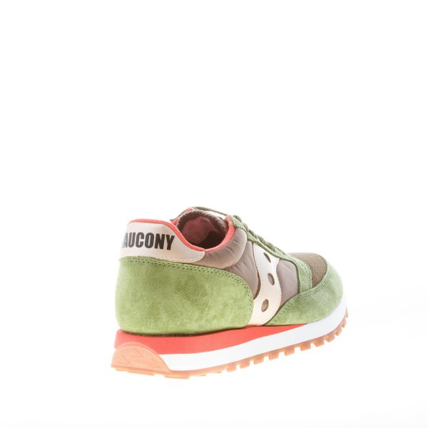 SAUCONY uomo sneaker Jazz 81 in camoscio e tessuto VERDE più arancione - immagine 3