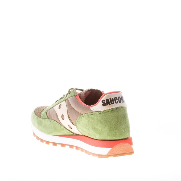 SAUCONY uomo sneaker Jazz 81 in camoscio e tessuto VERDE più arancione - immagine 4