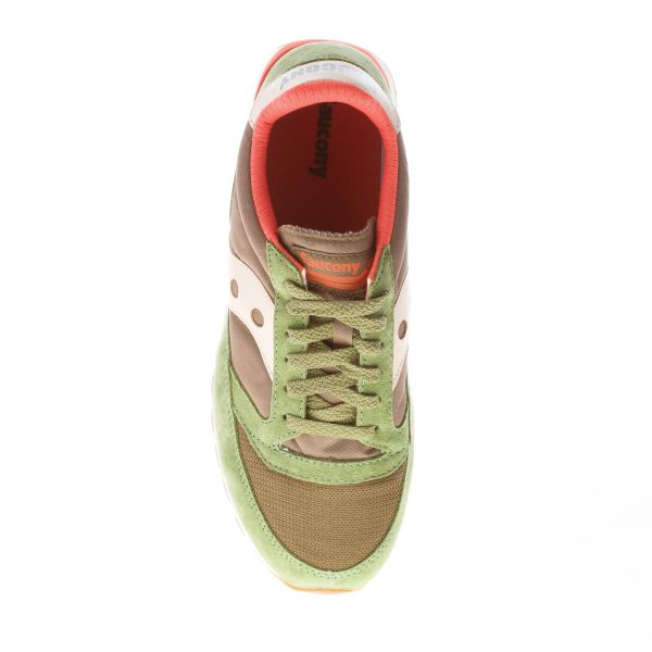 SAUCONY uomo sneaker Jazz 81 in camoscio e tessuto VERDE più arancione - immagine 7