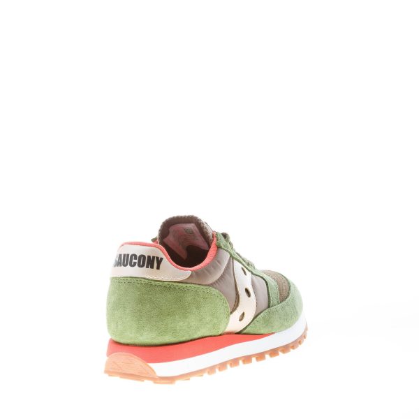 SAUCONY donna sneaker Jazz 81 in camoscio e tessuto VERDE più arancione - immagine 3