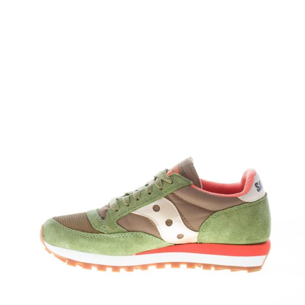 SAUCONY donna sneaker Jazz 81 in camoscio e tessuto VERDE più arancione - immagine 5