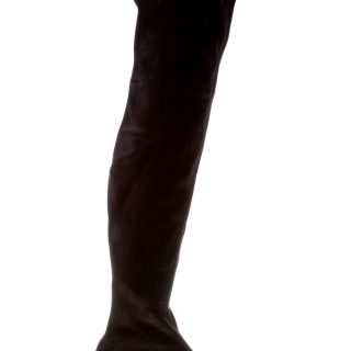 SERGIO ROSSI donna stivale sopra al ginocchio Alicia in camoscio NERO. Tacco 4,5 cm