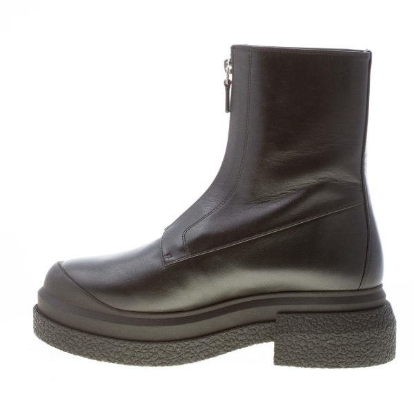 STUART WEITZMAN stivaletto Charli Zip in pelle NERO con zip frontale. Tacco 6 cm - immagine 5