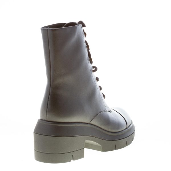 STUART WEITZMAN stivaletto allacciato Nisha in pelle NERO con platform. Tacco 7 cm - immagine 3