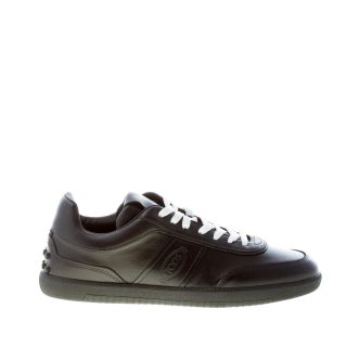 TOD`S uomo sneaker Tabs in pelle NERO con logo cucito e gommini