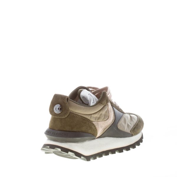 VOILE BLANCHE uomo sneaker Qwark in nylon e camoscio VERDE MIMETICO - immagine 3