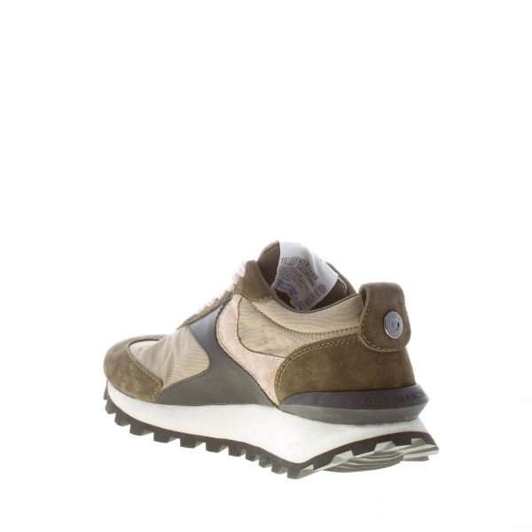 VOILE BLANCHE uomo sneaker Qwark in nylon e camoscio VERDE MIMETICO - immagine 4