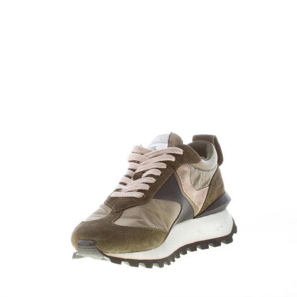 VOILE BLANCHE uomo sneaker Qwark in nylon e camoscio VERDE MIMETICO - immagine 6