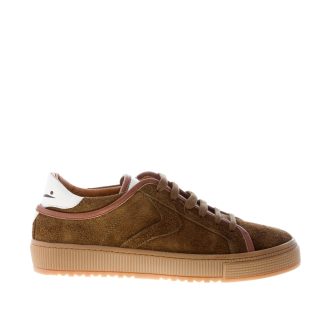 VOILE BLANCHE uomo sneaker Fit in camoscio VERDE ARMY