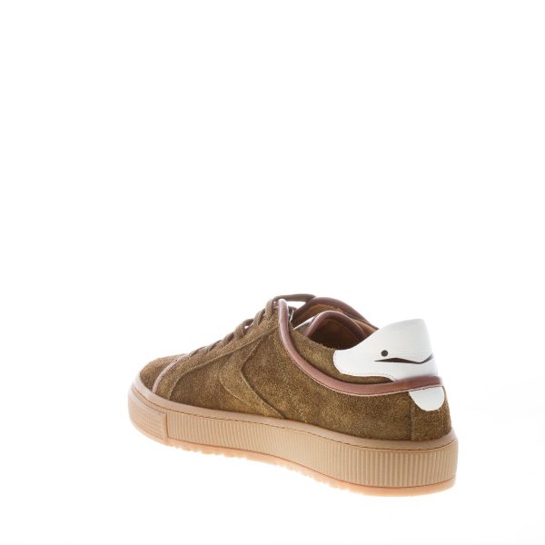 VOILE BLANCHE uomo sneaker Fit in camoscio VERDE ARMY - immagine 4