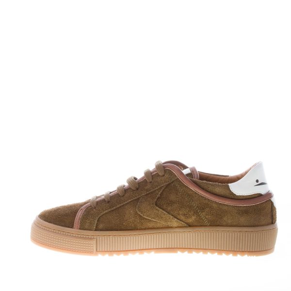 VOILE BLANCHE uomo sneaker Fit in camoscio VERDE ARMY - immagine 5