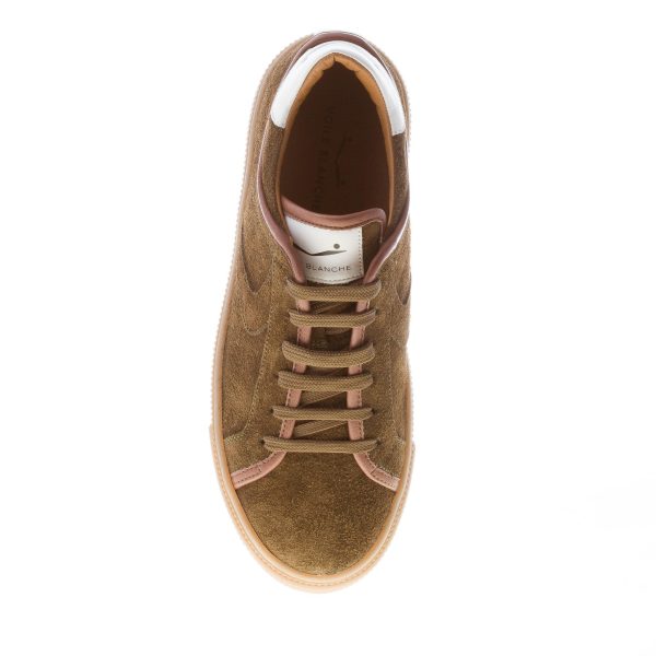 VOILE BLANCHE uomo sneaker Fit in camoscio VERDE ARMY - immagine 7