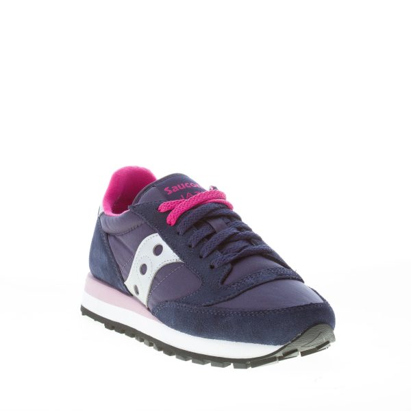 SAUCONY donna sneaker Jazz Original in nylon e camoscio BLU più rosa - immagine 2
