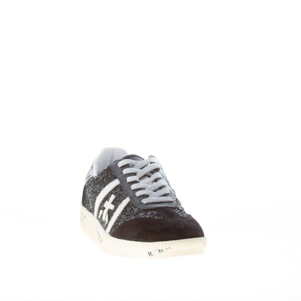 PREMIATA donna sneaker BONNIE 5943 in camoscio NERO con glitter - immagine 2