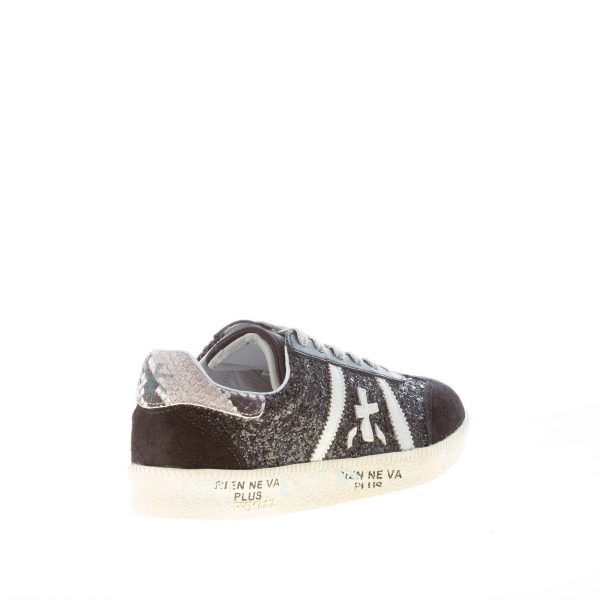 PREMIATA donna sneaker BONNIE 5943 in camoscio NERO con glitter - immagine 3